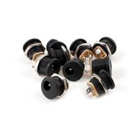 SEIWEI 5.5mmx2.1mm 3 Pin Dc Power Plug Nero Dc Connettore Jack 10 Pz