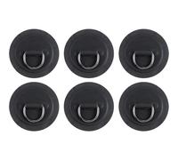 SEIWEI 6 toppe nere con anello a D, accessori per kayak, fibbia di fissaggio per corda per barche gonfiabili, zattere, kayak, canoe, tavola da surf
