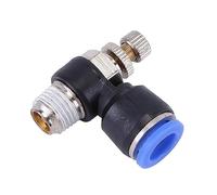 SEIWEI Connettore Pneumatico con Valvola a Farfalla, 4 m, per Valvola di Regolazione dell'Aria, Tubazioni Pneumatiche, Cilindri, Metallo e Plastica POM, SL6-02, Quick-Connect