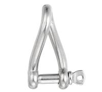 SEIWEI Grillo a spirale in acciaio inox, accessori per la movimentazione marina, perno a vite, per collegare catene e corde (6 mm)