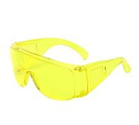 SEIWEI Occhiali di Sicurezza Anti-Graffio Occhiali Protettivi Sovrapponibili Trasparenti e Colorati, Accessori di Protezione Oculare Avvolgenti per Lavoro, Industriale, Sport all'Aria Aperta (Giallo)