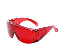 SEIWEI Occhiali di Sicurezza Antigraffio Sovra-Occhiali Protettivi Trasparenti e Colorati, Accessori di Protezione Oculare Avvolgenti per Lavoro, Industriale, Sport all'Aria Aperta (Rosso)