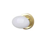 SEIWEI Pomello rotondo classico in ceramica per armadietti, cassetti, porte, maniglia bianca + oro