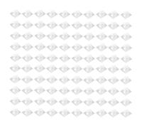 SEIWEI Quadrato, 100 pezzi di supporti per carte in plastica traslucida, clip per cartoncino per esposizione, basi in miniatura per carta, portafoto, supporti per immagini, memo, menu, etichette