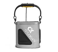 SEIWEI Secchio Pieghevole da 8 L per Pesca, Portatile con Corda per Esche, Acqua, Campeggio, Viaggi, Escursionismo, Canottaggio