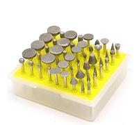 "SEIWEI" Set di Punte diamantate da 50 Pezzi Fresa Rotante con Rivestimento Diamantato, Accessori per Utensili Rotanti con Gambo da 1/8 di Pollice per Incisione di Lucidatura per Intaglio del Metallo