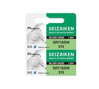 Seizaiken Seiko 315 SR716SW - Batteria per orologio all'ossido di argento, 1,55 V, 0% Hg, 2 batterie, prodotta in Giappone