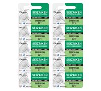 Seizaiken Seiko 321 SR616SW - Batteria per orologio all'ossido di argento, 1,55 V, 0% Hg, 10 batterie prodotte in Giappone