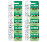 Seizaiken Seiko 335 SR512SW 1,55 V 0% Hg Batteria per orologio all'ossido d'argento (10 batterie) prodotta in Giappone