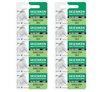 Seizaiken Seiko 364 SR621SW - Batteria per orologio all'ossido di argento, 1,55 V, 0% Hg (10 batterie), prodotta in Giappone