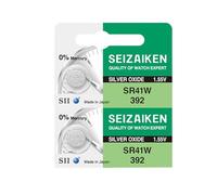 Seizaiken Seiko 392 SR41W 1,55 V 0% Hg Batteria per orologio all'ossido d'argento (2 batterie) prodotta in Giappone