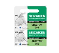 Seizaiken Seiko 395 SR927SW - Batteria per orologio all'ossido di argento, 1,55 V, 0% Hg, 2 batterie, prodotta in Giappone