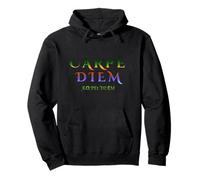 Seize Day Carpe Citazione Diem Latino Inspirational Tropical Felpa con Cappuccio