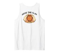Seize The Clay Throw Pottery Funny Ceramics Meme sul Retro Canotta