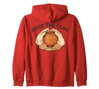 Seize The Clay Throw Pottery Funny Ceramics Meme sul Retro Felpa con Cappuccio