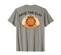 Seize The Clay Throw Pottery Funny Ceramics Meme sul Retro Maglietta