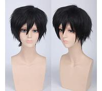 SEIZIS 2022 Cos Wig Anime Wig Hozuki's Coolheadedness Cosplay Hakutaku Wig, Short Black Wig, Costume Halloween Wig, for Halloween, Costume Party, Anime Show, Cosplay Event, Concerts