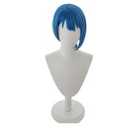SEIZIS 2022 Cos Wig Anime Wig Project Sekai Colorful Stage Cosplay Kiritani Haruka Wig, Blue Bob Wig, Costume Halloween Wig, for Halloween, Costume Party, Anime Show, Cosplay Event, Concerts