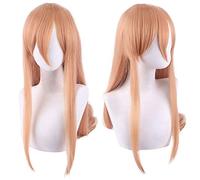 SEIZIS 2022 Cos Wig Chainsaw Man Power Cosplay-Perücke für Damen und Mädchen, Lang, Orange