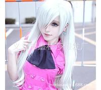 SEIZIS 2022 Cos Wig Cosplay Leader Capelli Lisci Sette crimine Gioco di Animazione obliqua Testa di Seta Bianca ad Alta Temperatura
