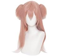 SEIZIS 2022 Cos Wig Cosplay Perücke für Spiel Genshin Impact Long Straight mit Hörnern Kunsthaarperücken mit kostenloser Perückenkappe