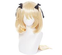 SEIZIS 2022 Cos Wig Cosplay Perücke für Spiel Genshin Impact Long Straight mit Hörnern Kunsthaarperücken mit kostenloser Perückenkappe