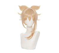 SEIZIS 2022 Cos Wig Cosplay Perücke für Spiel Genshin Impact Long Straight mit Hörnern Kunsthaarperücken mit kostenloser Perückenkappe