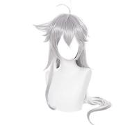SEIZIS 2022 Cos Wig Cosplay Perücke für Spiel Genshin Impact Long Straight mit Hörnern Kunsthaarperücken mit kostenloser Perückenkappe