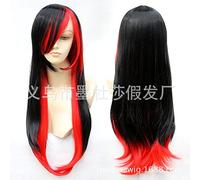 SEIZIS 2022 Cos Wig Cosplay Wig Game Anime Cos Wig Harajuku Style Two-Color Headgear