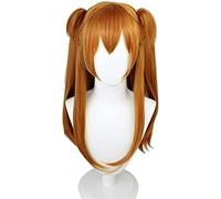 SEIZIS 2022 Cos Wig Eva New Century Evangelion Wig Akira Cos Wig Cross-Border Orange Double Ponytail Tiger Clip Wig Orange