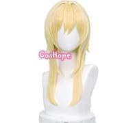 SEIZIS 2022 Cos Wig Genshin Impact Traveler Cosplay Aether Lumine Parrucca bionda Cosplay Parrucche Anime Parrucche Sintetiche Resistenti al Calore Halloween for Ragazze (Color : Lumine)