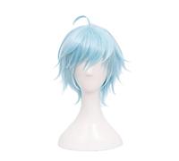 SEIZIS 2022 Cos Wig Gioco di Ruolo Anime for Chongyun Genshin Impact Parrucca Cosplay Anime Capelli Sintetici Resistenti al Calore Corti Azzurri