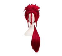 SEIZIS 2022 Cos Wig Gioco di Ruolo for FF7 Final Fantasy VII FFVII Reno 75cm Parrucca Rossa Lunga for Capelli in Fibra ad Alta Temperatura