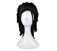 SEIZIS 2022 Cos Wig Gioco di Ruolo for Final Fantasy FF7 Zack Fair Parrucche for Cosplay Parrucca for Capelli Corti Neri con Scollo All'Indietro