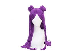 SEIZIS 2022 Cos Wig Gioco LOL K/da Kaisa Parrucche Cosplay Capelli Sintetici Resistenti al Calore Viola Lunghi con panini for KDA Halloween Party Play