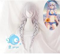 SEIZIS 2022 Cos Wig Honkai Impact 3 Parrucca Cosplay Kiana Kaslana Trecce Coda di Cavallo Capelli Lunghi argentati