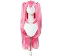 SEIZIS 2022 Cos Wig La fine dell'angelo infuocato Crudelia Cepesi ha Diviso Rosa soffice Doppia Coda di Cavallo Cos Parrucca Blu