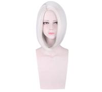 SEIZIS 2022 Cos Wig Parrucca Anime Cosplay Parrucca Ashe, Parrucca Caschetto Bianco Argento, Parrucca Costume Halloween, for Halloween, Festa in Costume, Spettacolo Anime, Evento Cosplay, Concerti