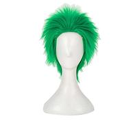 SEIZIS 2022 Cos Wig Parrucca Anime Cosplay Parrucca Genji, Parrucca Corta Verde, Parrucca Costume Halloween, for Halloween, Festa in Costume, Spettacolo Anime, Evento Cosplay, Concerti