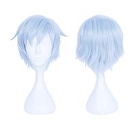 SEIZIS 2022 Cos Wig Parrucca Anime Parrucca Mitsuki, Parrucca Corta Blu Ghiaccio, Parrucca Costume Halloween, for Halloween, Festa in Costume, Spettacolo Anime, Evento Cosplay, Concerti