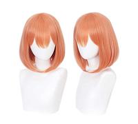 SEIZIS 2022 Cos Wig Parrucca Anime The Quintessential Quintuplets Cosplay Yotsuba Nakano Wig, Orange Bob Wig, Costume Halloween Wig, for Halloween, Costume Party, Anime Show, Cosplay Event, Concerts