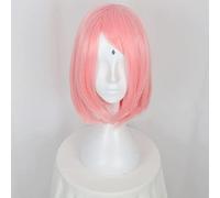 SEIZIS 2022 Cos Wig Parrucca Cosplay Anime Haruno Parrucca Corta for Capelli Sintetici Resistenti al Calore in Stile Rosa + Cappuccio for Parrucca
