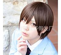 SEIZIS 2022 Cos Wig Parrucca Cosplay Capelli Corti Lisci Crema Collegio Uomo pubbliche relazioni Fuji Gaoshi Anime Cos Set Capelli Corti castani