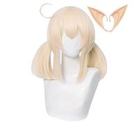 SEIZIS 2022 Cos Wig Parrucca Cosplay di Trifoglio con Orecchie Parrucca for Costume Genshin Impact Doppia Coda di Cavallo bionda for Cosplay Anime