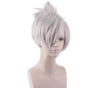 SEIZIS 2022 Cos Wig Perücke für Anime Perücken Cosplay Weihnachten Cos Perücke LOL Banished Blade Raven Silbergrau Anime Perücke 371