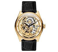 Seizmont by Trendhim Orologio da uomo automatico | cassa in acciaio inossidabile 316L e cinturino in vera pelle | movimento meccanico con vetro zaffiro e impermeabile 5 ATM, design danese, gold
