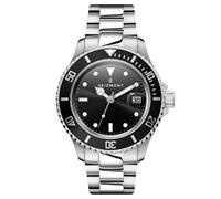 Seizmont by Trendhim Orologio da uomo in acciaio inox, colore argento e nero, funzione data e luminosa, impermeabile fino a 10 ATM, design danese