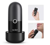 SEJOY Capsule rasoio elettrico Mini rasoio con supporto Uomo portatile NERO 1