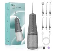 Sejoy FC5091 Water Flosser Irrigatore orale ricaricabile senza fili Modalità 6 punte a getto, IPX7 Impermeabile 6 punte per denti a getto per i viaggi