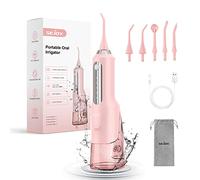 Sejoy Idropulsore Dentale Portatile, Irrigatore Orale 270ML USB Ricaricabile Idropulsore Orale IPX7 Impermeabile 5 Modalità e 5 Ugelli di Ricambio per Viaggio, Casa, Ufficio